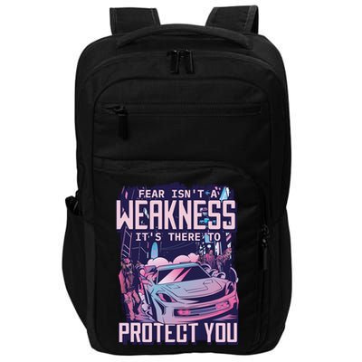 Fear Isn't A Weakness It's There To Protect You Race Car Zombie Impact Tech Backpack