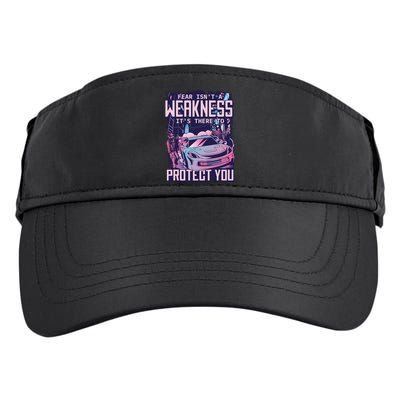 Fear Isn't A Weakness It's There To Protect You Race Car Zombie Adult Drive Performance Visor