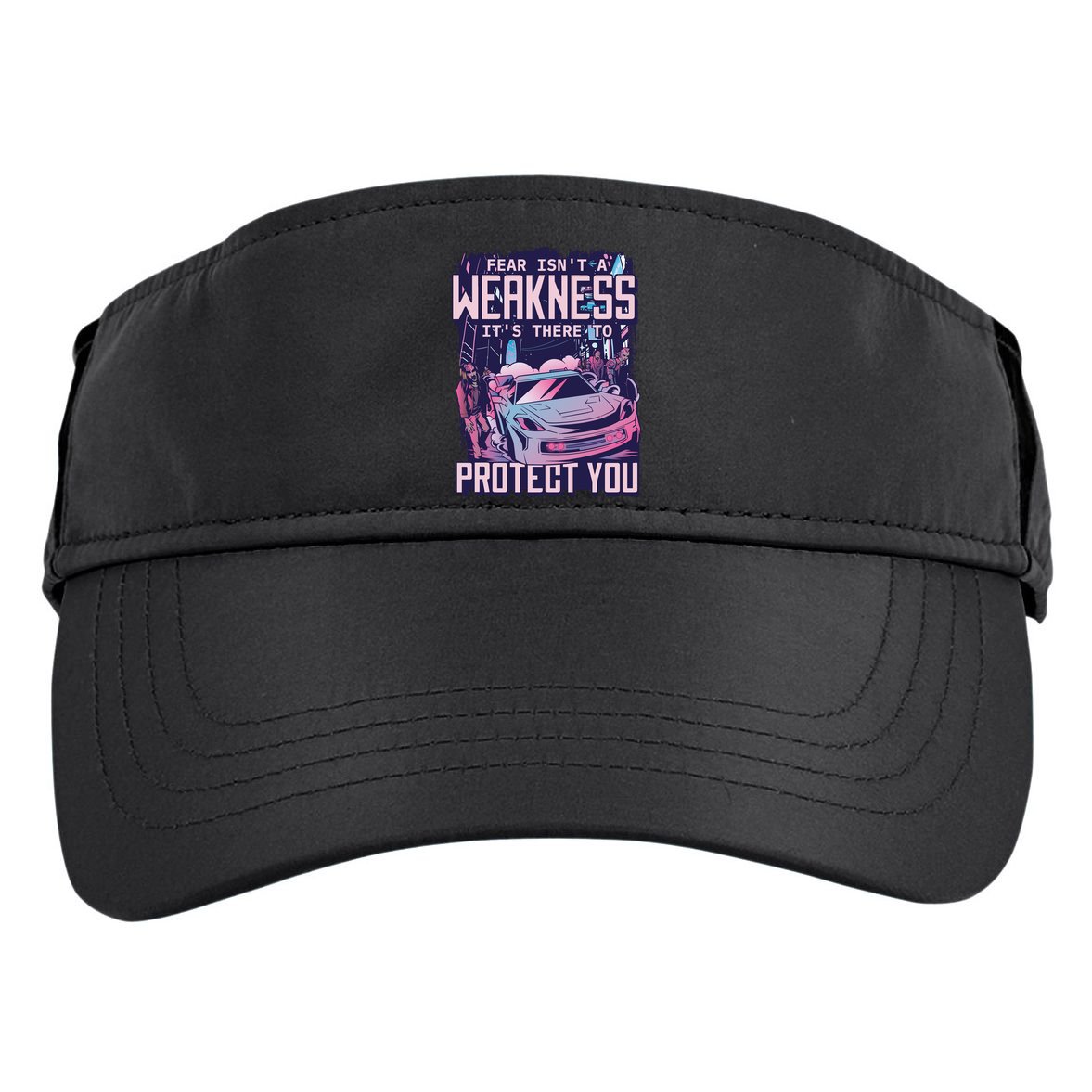 Fear Isn't A Weakness It's There To Protect You Race Car Zombie Adult Drive Performance Visor