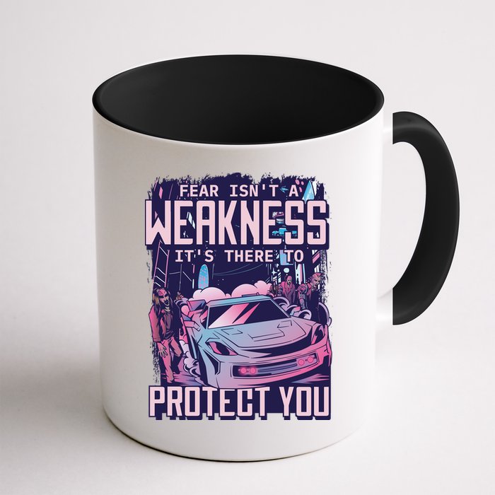Fear Isn't A Weakness It's There To Protect You Race Car Zombie Mug