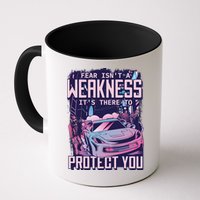 Fear Isn't A Weakness It's There To Protect You Race Car Zombie Mug
