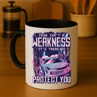 Fear Isn't A Weakness It's There To Protect You Race Car Zombie Mug