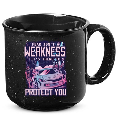 Fear Isn't A Weakness It's There To Protect You Race Car Zombie 15oz Campfire Ceramic Mug