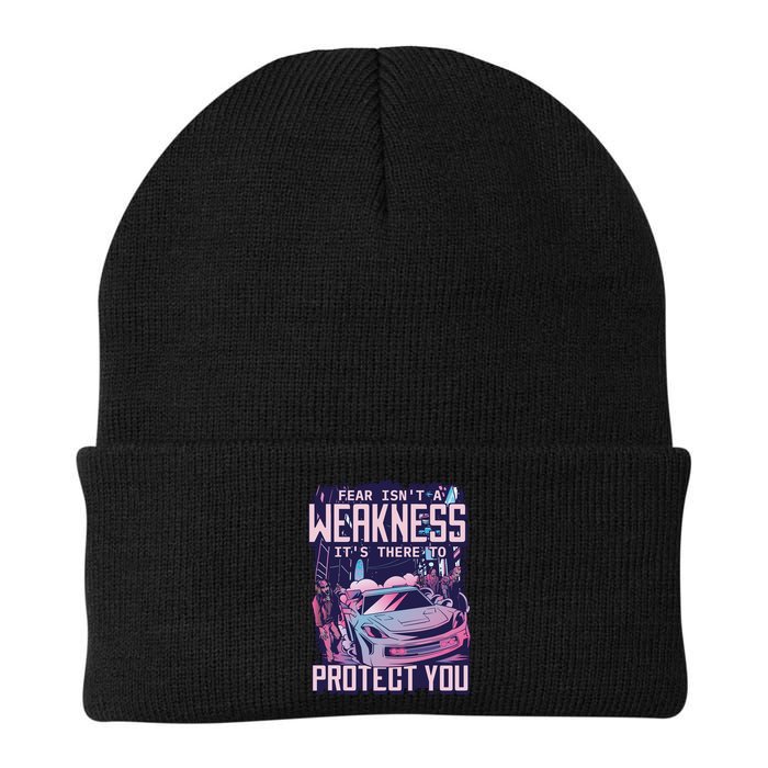 Fear Isn't A Weakness It's There To Protect You Race Car Zombie Beanie
