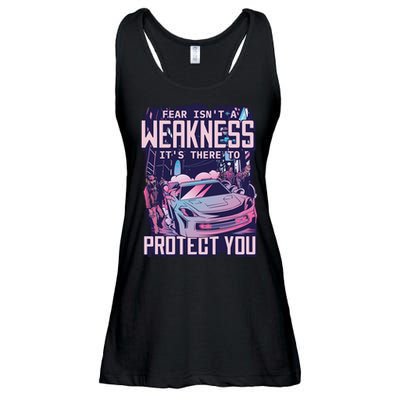Fear Isn't A Weakness It's There To Protect You Race Car Zombie Ladies Essential Flowy Tank