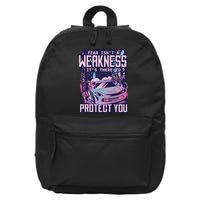 Fear Isn't A Weakness It's There To Protect You Race Car Zombie 16 in Basic Backpack