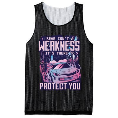 Fear Isn't A Weakness It's There To Protect You Race Car Zombie Mesh Reversible Basketball Jersey Tank