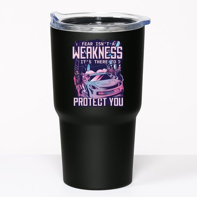 Fear Isn't A Weakness It's There To Protect You Race Car Zombie Tumbler