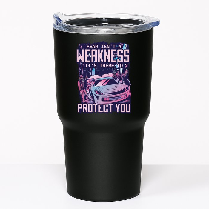 Fear Isn't A Weakness It's There To Protect You Race Car Zombie Tumbler