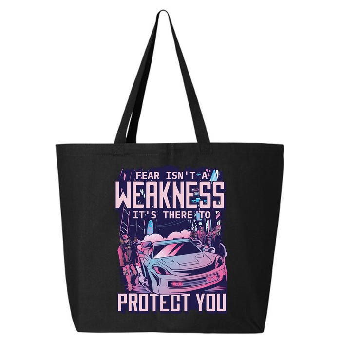 Fear Isn't A Weakness It's There To Protect You Race Car Zombie 25L Jumbo Tote