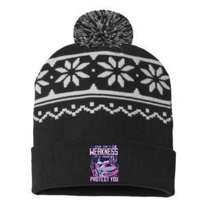 Fear Isn't A Weakness It's There To Protect You Race Car Zombie USA-Made Snowflake Beanie