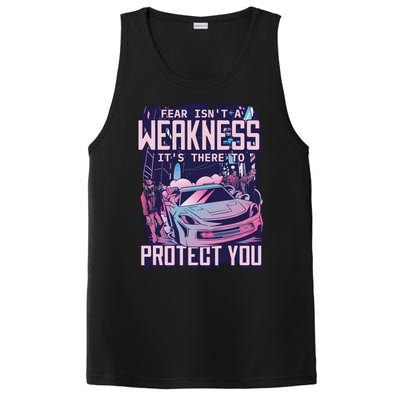 Fear Isn't A Weakness It's There To Protect You Race Car Zombie PosiCharge Competitor Tank