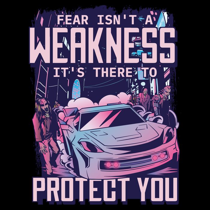 Fear Isn't A Weakness It's There To Protect You Race Car Zombie Tie-Dye T-Shirt