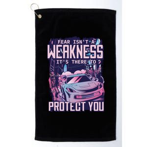 Fear Isn't A Weakness It's There To Protect You Race Car Zombie Platinum Collection Golf Towel