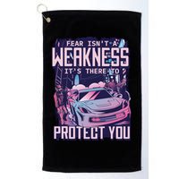 Fear Isn't A Weakness It's There To Protect You Race Car Zombie Golf Towel