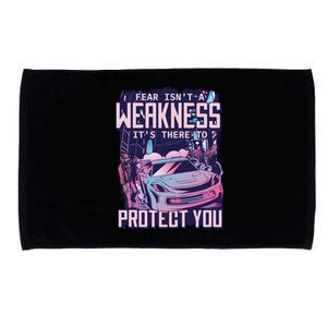 Fear Isn't A Weakness It's There To Protect You Race Car Zombie Microfiber Hand Towel