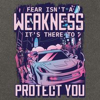 Fear Isn't A Weakness It's There To Protect You Race Car Zombie Cotton Canvas Backpack