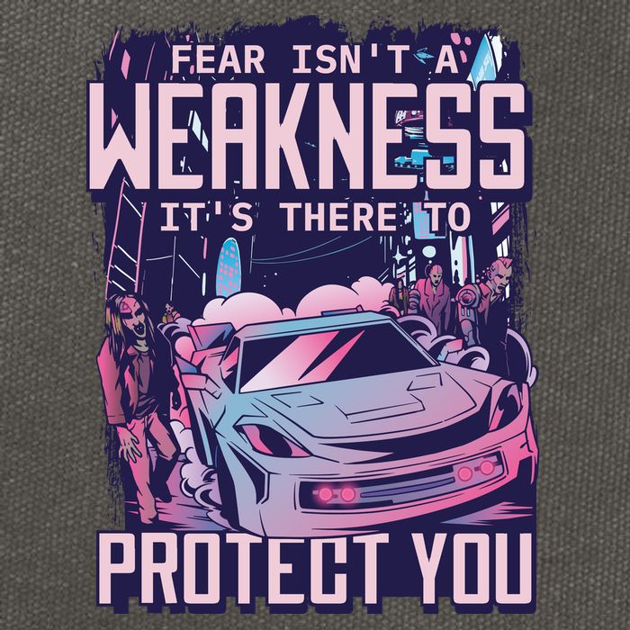 Fear Isn't A Weakness It's There To Protect You Race Car Zombie Cotton Canvas Backpack