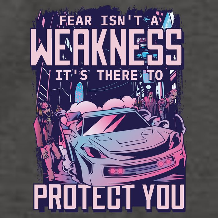 Fear Isn't A Weakness It's There To Protect You Race Car Zombie Vector Backpack