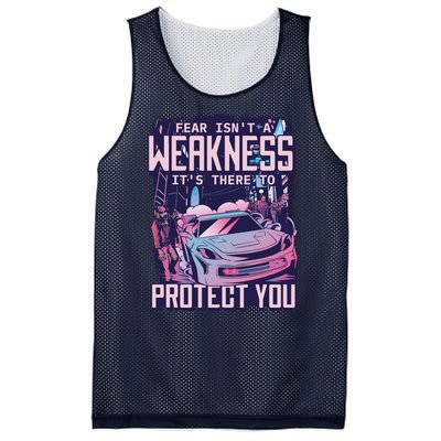 Fear Isn't A Weakness It's There To Protect You Race Car Zombie Mesh Reversible Basketball Jersey Tank