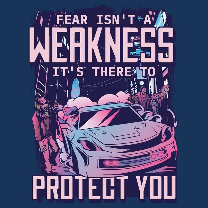 Fear Isn't A Weakness It's There To Protect You Race Car Zombie Infant Baby Jersey Bodysuit