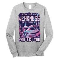 Fear Isn't A Weakness It's There To Protect You Race Car Zombie Long Sleeve Shirt