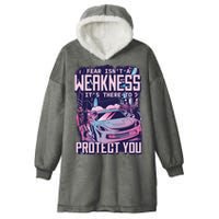 Fear Isn't A Weakness It's There To Protect You Race Car Zombie Hooded Wearable Blanket