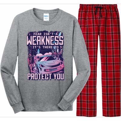 Fear Isn't A Weakness It's There To Protect You Race Car Zombie Long Sleeve Pajama Set