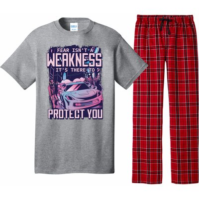 Fear Isn't A Weakness It's There To Protect You Race Car Zombie Pajama Set