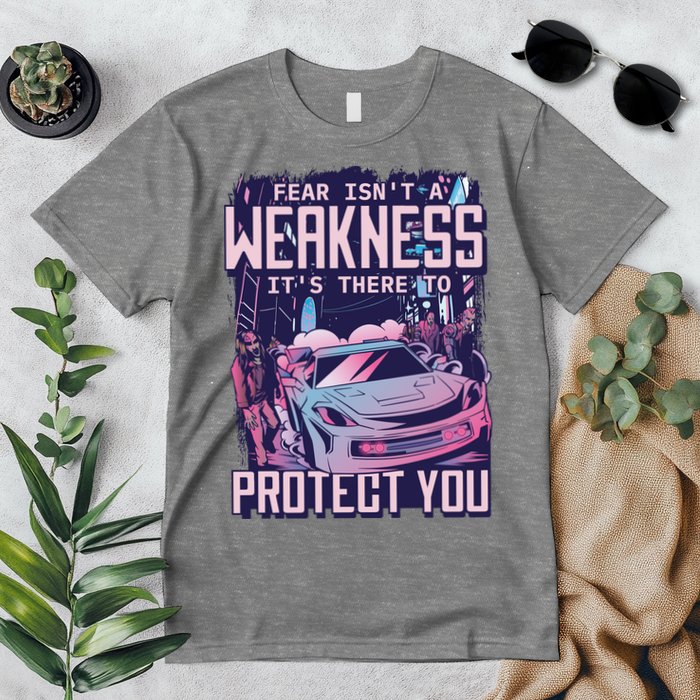 Fear Isn't A Weakness It's There To Protect You Race Car Zombie Premium T-Shirt