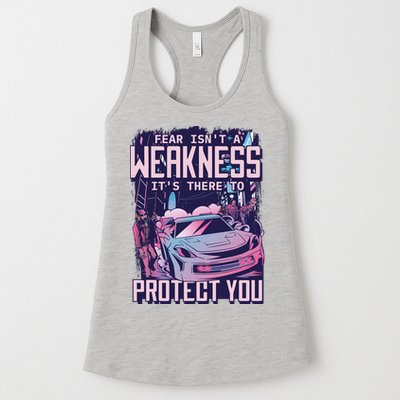Fear Isn't A Weakness It's There To Protect You Race Car Zombie Womens Tank Top