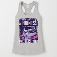 Fear Isn't A Weakness It's There To Protect You Race Car Zombie Womens Tank Top