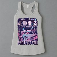 Fear Isn't A Weakness It's There To Protect You Race Car Zombie Womens Tank Top