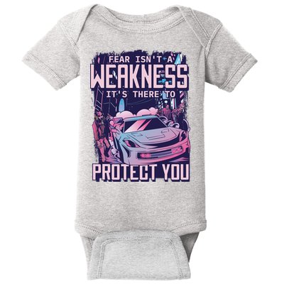 Fear Isn't A Weakness It's There To Protect You Race Car Zombie Baby Bodysuit
