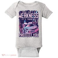 Fear Isn't A Weakness It's There To Protect You Race Car Zombie Baby Bodysuit
