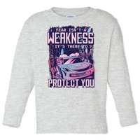 Fear Isn't A Weakness It's There To Protect You Race Car Zombie Toddler Long Sleeve Shirt