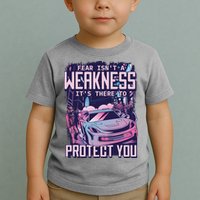 Fear Isn't A Weakness It's There To Protect You Race Car Zombie Toddler T-Shirt