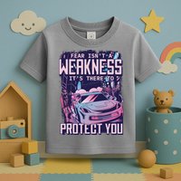 Fear Isn't A Weakness It's There To Protect You Race Car Zombie Toddler T-Shirt