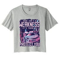 Fear Isn't A Weakness It's There To Protect You Race Car Zombie Crop Top