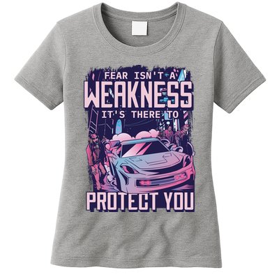 Fear Isn't A Weakness It's There To Protect You Race Car Zombie Womens T-Shirt