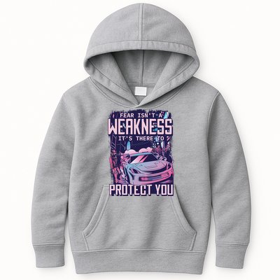 Fear Isn't A Weakness It's There To Protect You Race Car Zombie Kids Hoodie