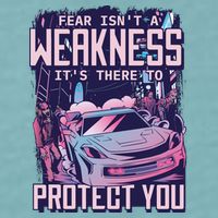 Fear Isn't A Weakness It's There To Protect You Race Car Zombie Sueded Cloud Jersey T-Shirt