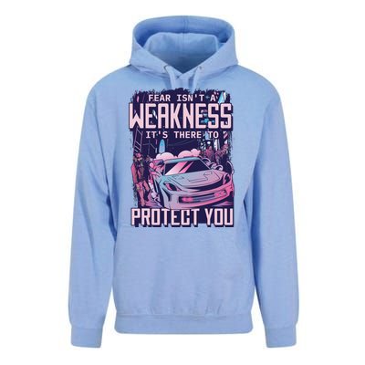 Fear Isn't A Weakness It's There To Protect You Race Car Zombie Unisex Surf Hoodie