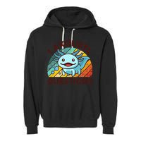 Funny I Axolotl Questions Retro Garment-Dyed Fleece Hoodie