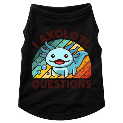 Funny I Axolotl Questions Retro Doggie Tank