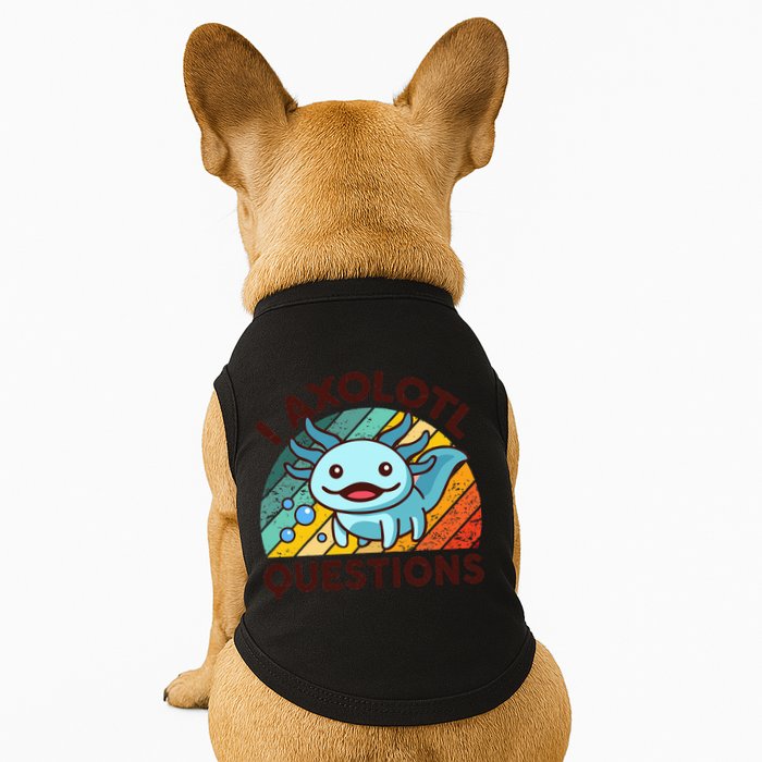 Funny I Axolotl Questions Retro Doggie Tank