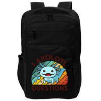 Funny I Axolotl Questions Retro Impact Tech Backpack