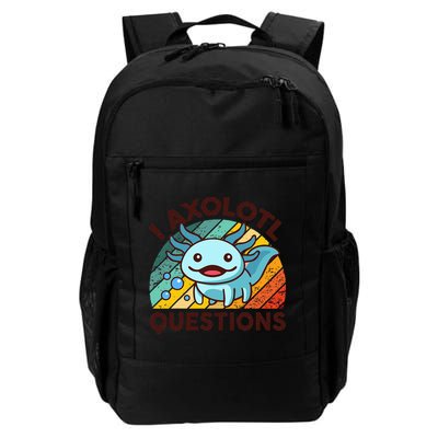 Funny I Axolotl Questions Retro Daily Commute Backpack