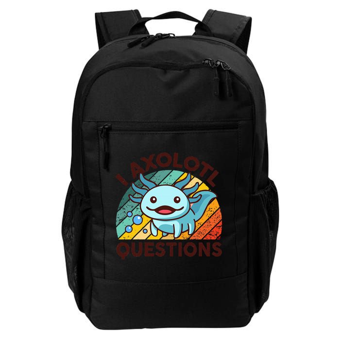 Funny I Axolotl Questions Retro Backpack