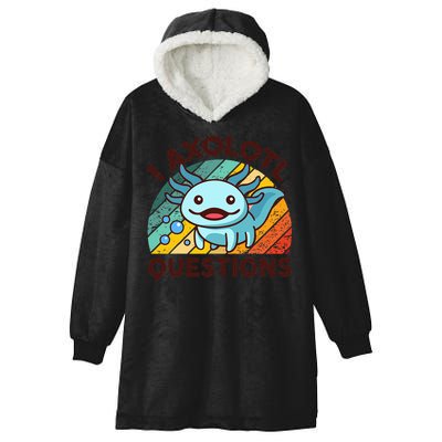 Funny I Axolotl Questions Retro Hooded Wearable Blanket